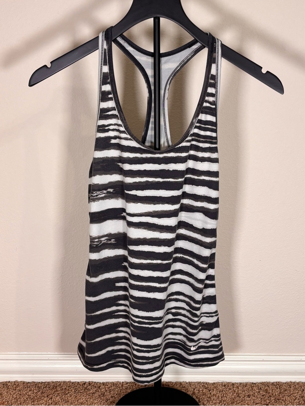 Nike Dri-FIT G87 Zebra Print Racerback Tank Top Small